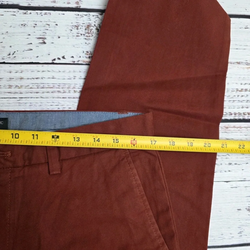 New Banana Republic Aiden Chino Pants‎ Mens 32x36 Measure 34x35 Slim Fit Orange
